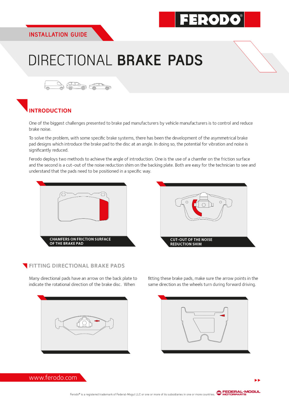 Brake Pad Size Chart